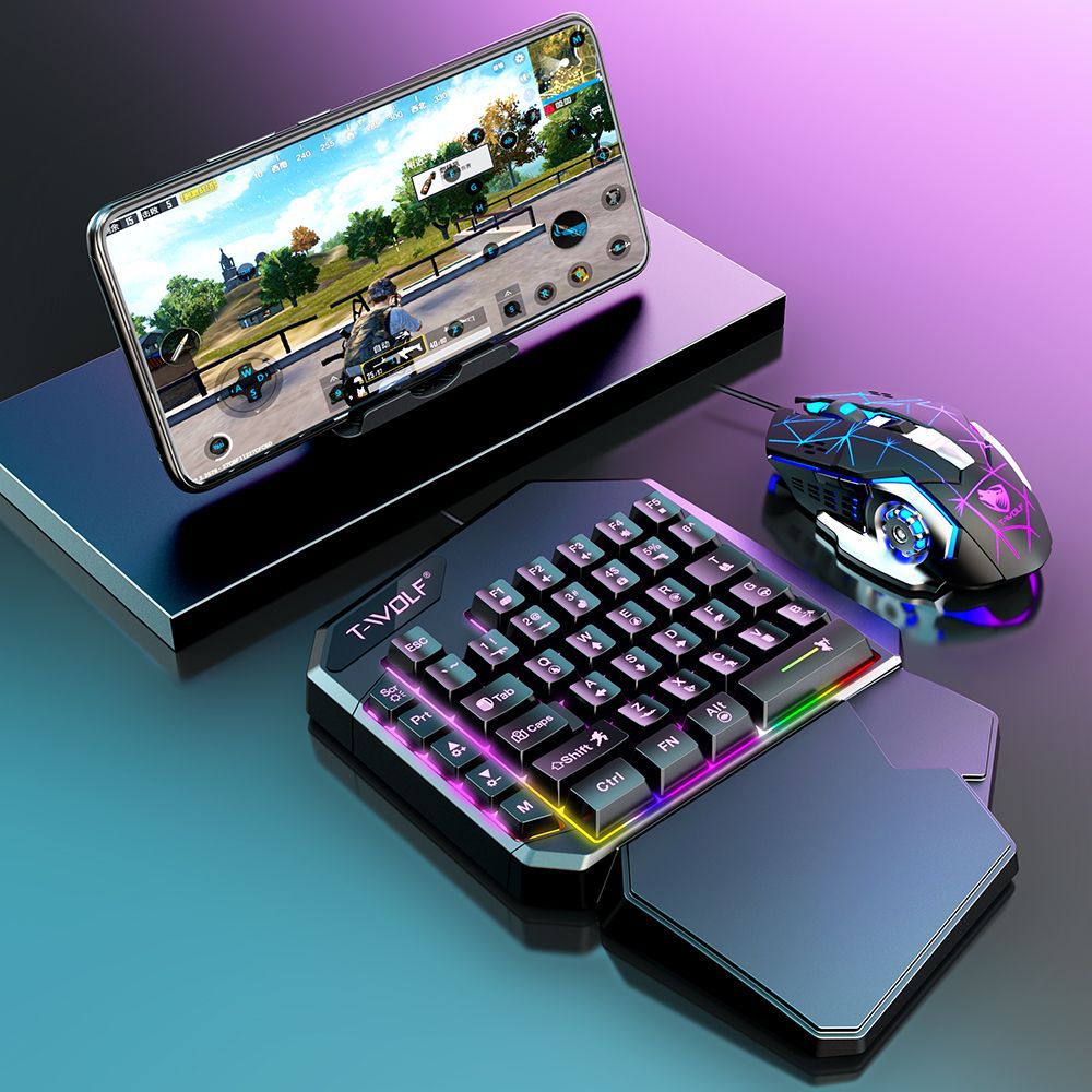 Clavier Thunderwolf T19 à une main, Gun God Throne, clavier de jeu pour gaucher, sensation mécanique