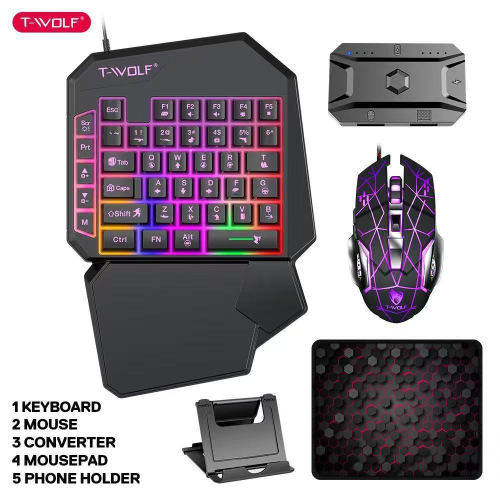 Clavier Thunderwolf T19 à une main, Gun God Throne, clavier de jeu pour gaucher, sensation mécanique