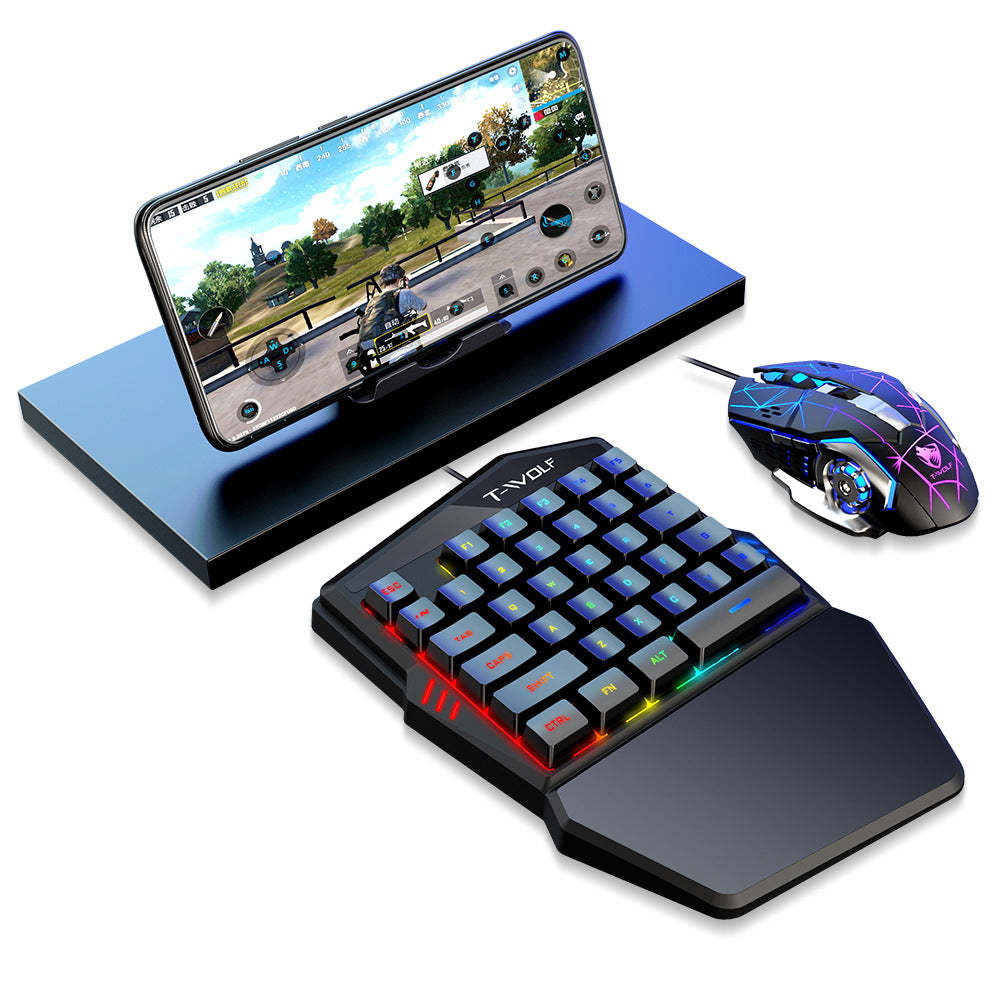 Clavier Thunderwolf T19 à une main, Gun God Throne, clavier de jeu pour gaucher, sensation mécanique
