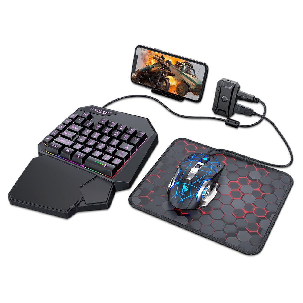 Clavier Thunderwolf T19 à une main, Gun God Throne, clavier de jeu pour gaucher, sensation mécanique