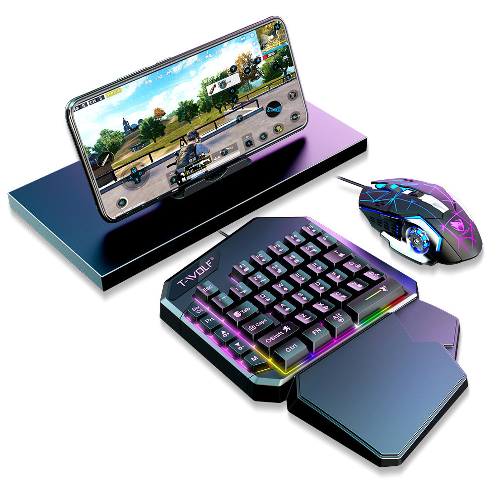 Clavier Thunderwolf T19 à une main, Gun God Throne, clavier de jeu pour gaucher, sensation mécanique
