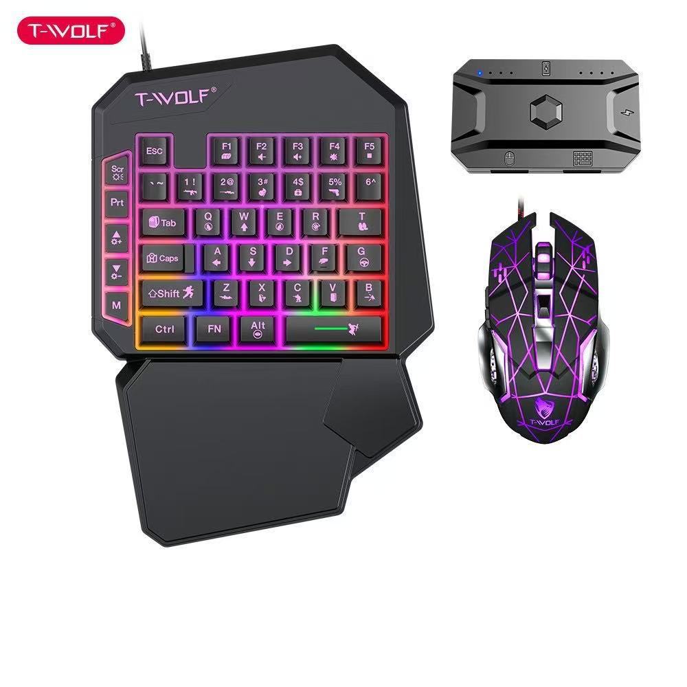 Clavier Thunderwolf T19 à une main, Gun God Throne, clavier de jeu pour gaucher, sensation mécanique